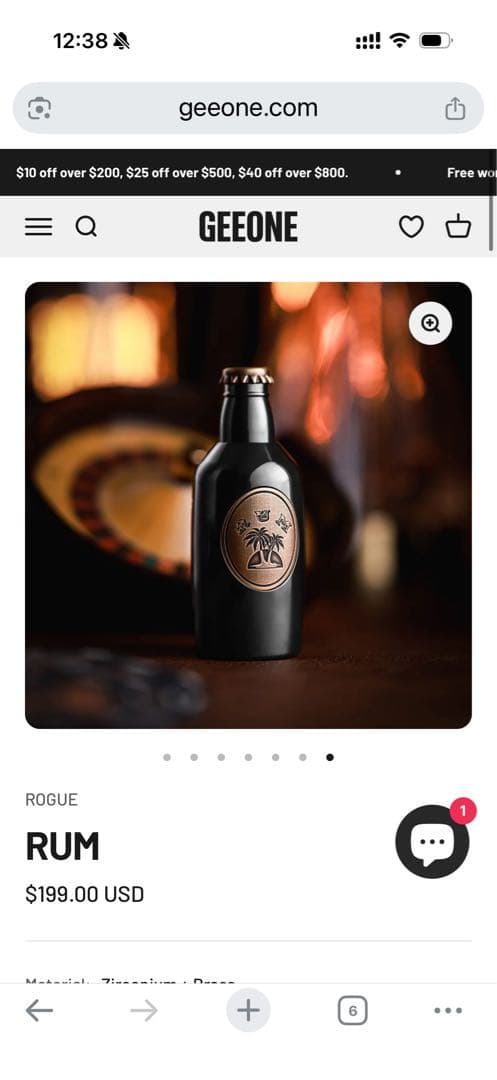 「正規品」SEKIxROGUE RUM EDC フィジェットトイ　 ジルコニ製