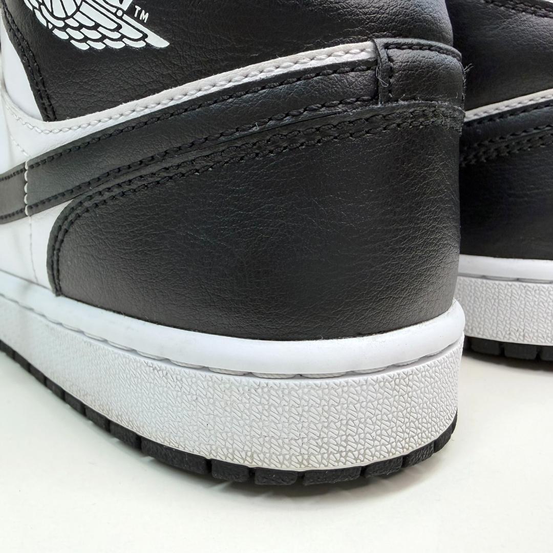 【美品】エアジョーダン1 ミッド \"パンダ\" \"ブラック/ホワイト\" 27cm