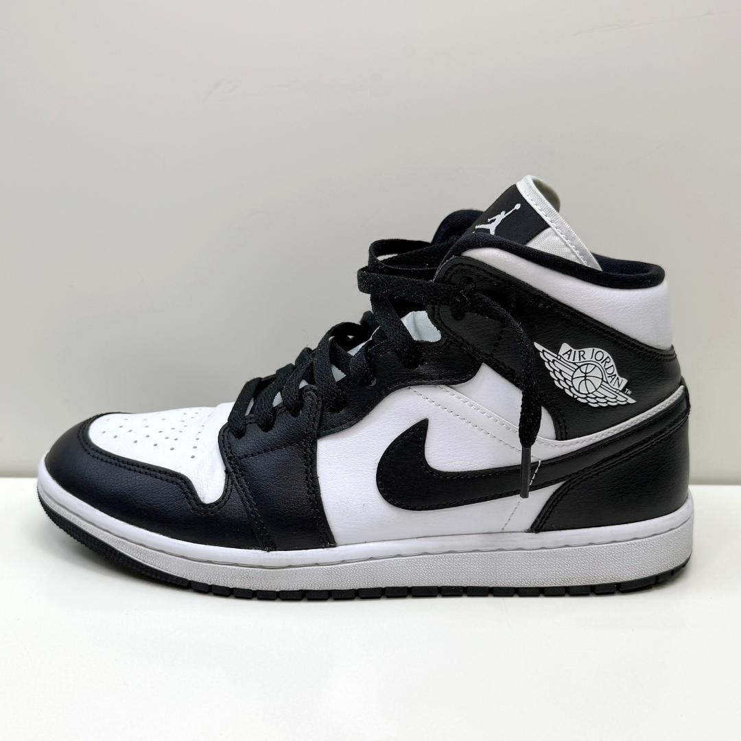 【美品】エアジョーダン1 ミッド \"パンダ\" \"ブラック/ホワイト\" 27cm