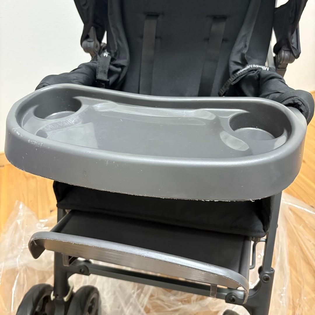 カブース ウルトラライト 2人乗りベビーカー ブラック ベビーカーバッグ付