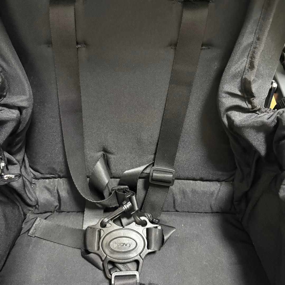 カブース ウルトラライト 2人乗りベビーカー ブラック ベビーカーバッグ付