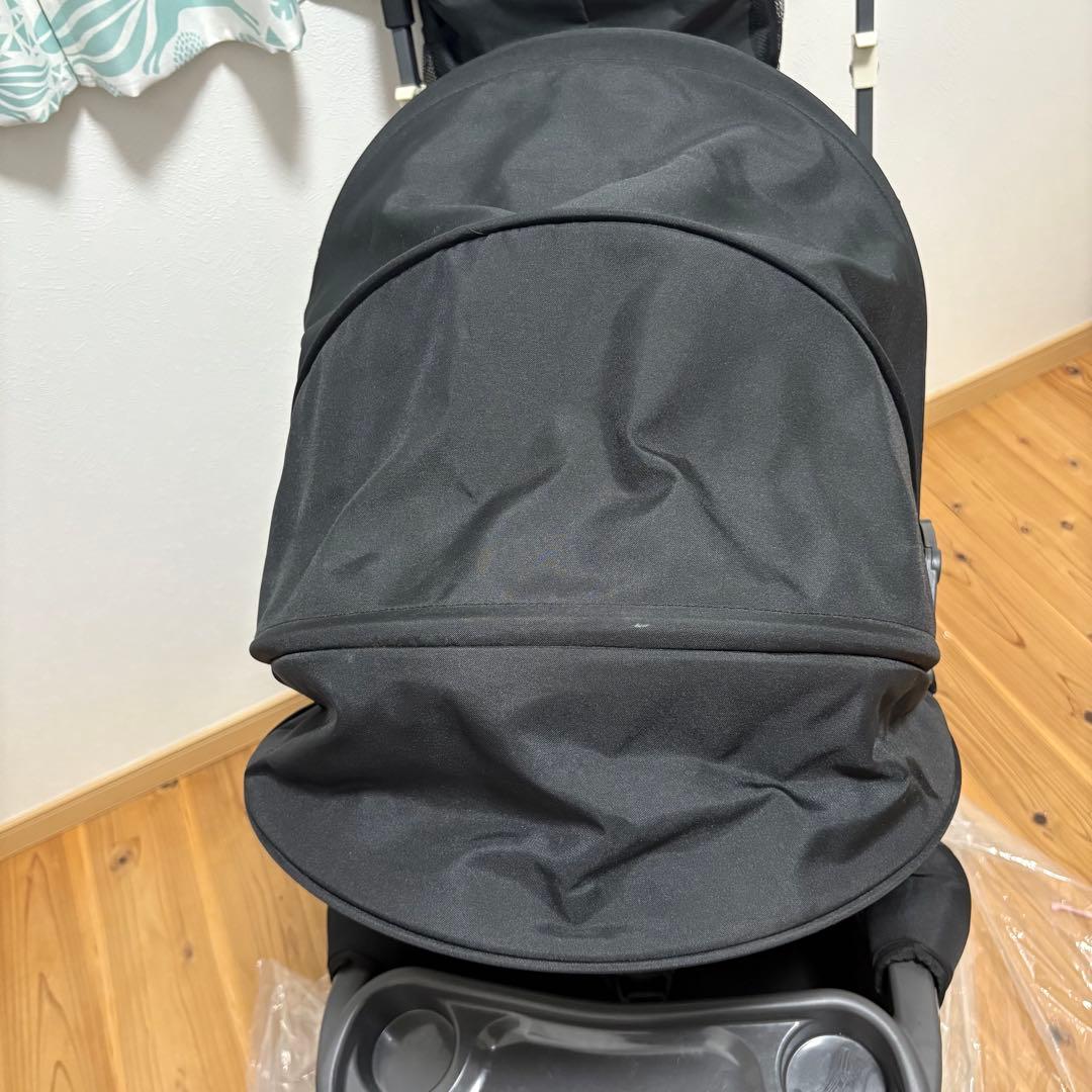 カブース ウルトラライト 2人乗りベビーカー ブラック ベビーカーバッグ付