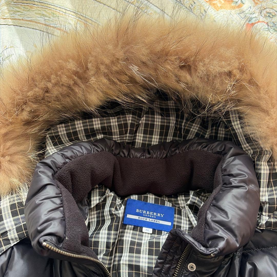 BURBERRY ブラック ダウンジャケット フード付き