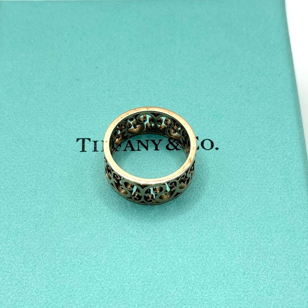 美品 ティファニー エンチャント ワイドリング 15号 メタル リング レア