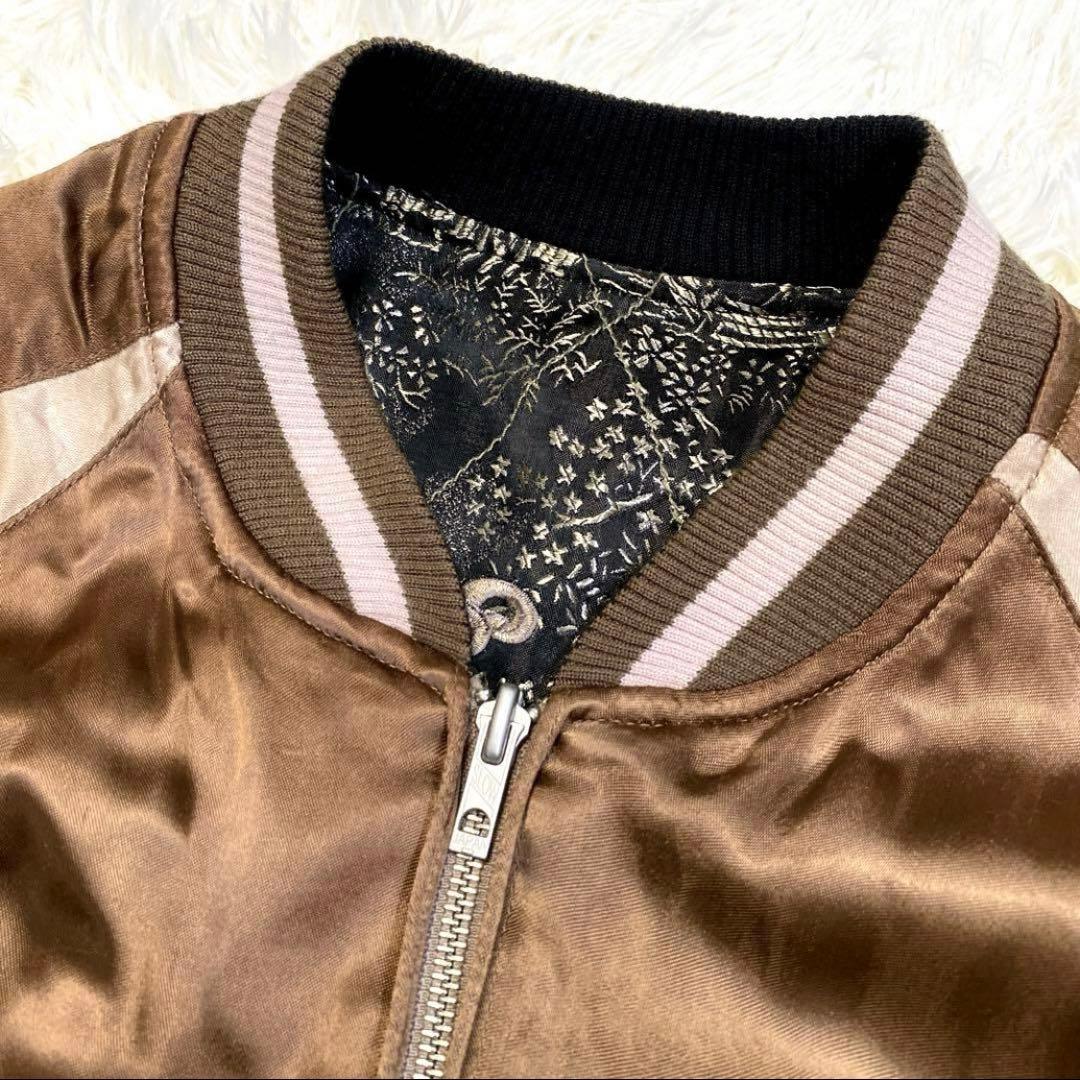 ✨希少✨花旅楽団 SCRIPT 豪華刺繍 鯉 桜 リバーシブル スカジャン