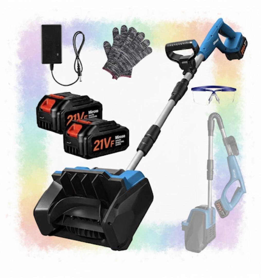 除雪機 充電式 コードレス 21V バッテリー2個付 パワフル 軽量 折り畳み式