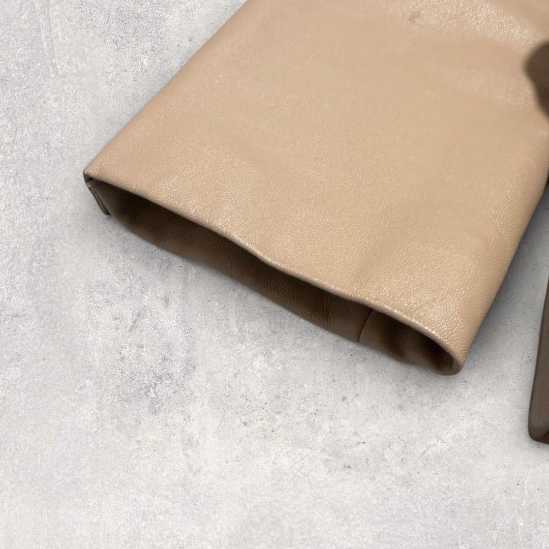 バルマン BALMAIN 羊革テーラードジャケット ベージュ 11号