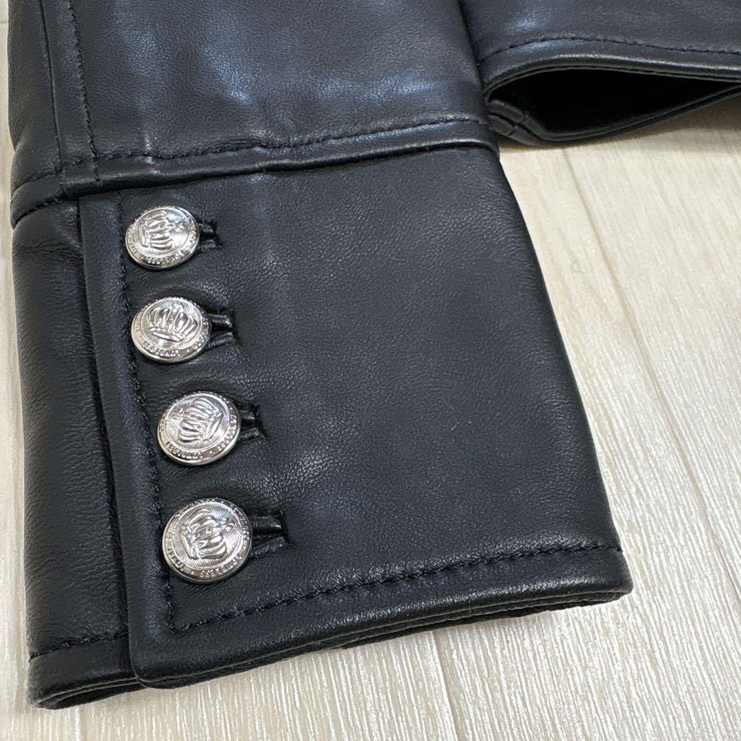 LOVELESS ラブレス 羊革 レザーネイバルジャケット メタル釦 34