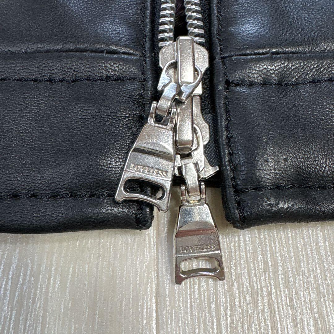 LOVELESS ラブレス 羊革 レザーネイバルジャケット メタル釦 34