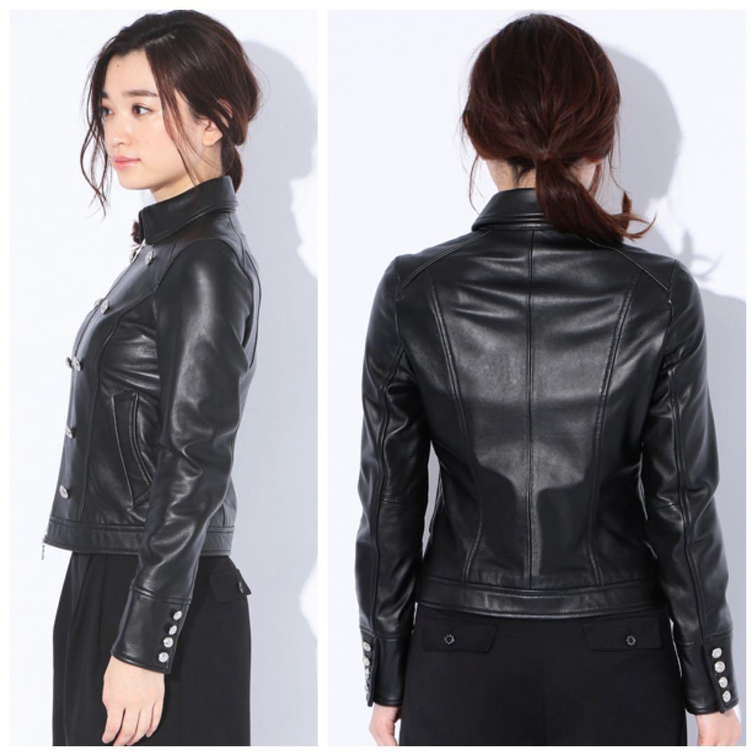 LOVELESS ラブレス 羊革 レザーネイバルジャケット メタル釦 34