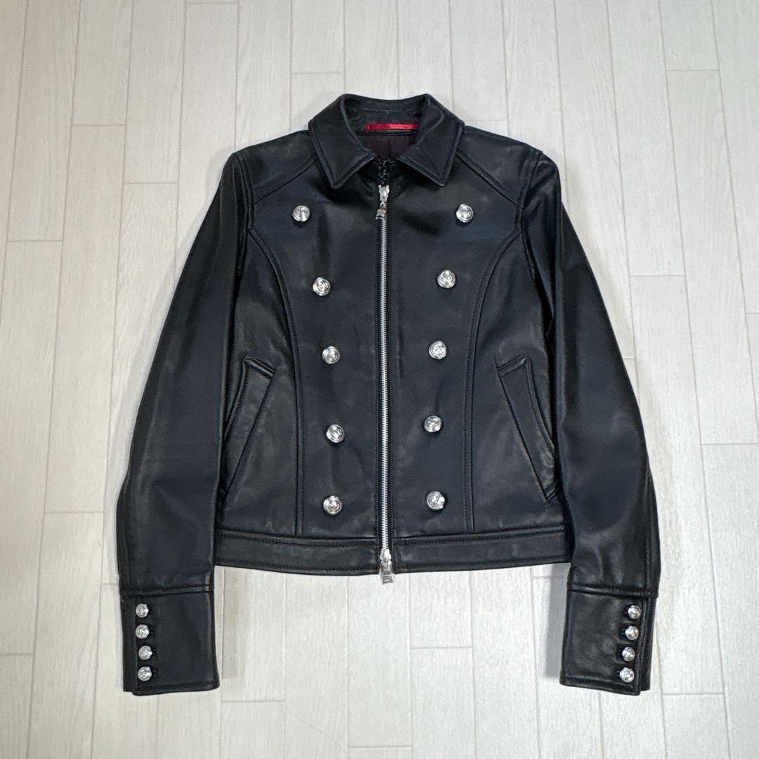 LOVELESS ラブレス 羊革 レザーネイバルジャケット メタル釦 34