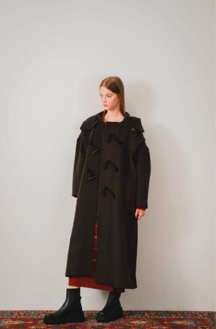 [最終値下げ]ピヌエ ロングダッフルコート チャコール