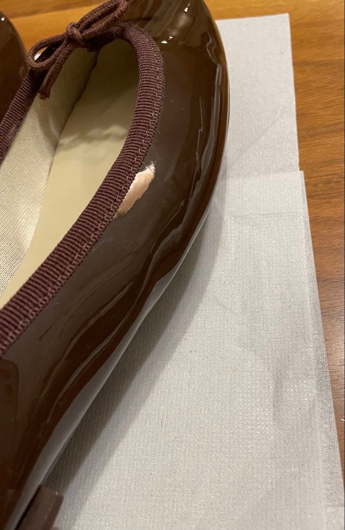 repetto ローヒールパンプス 晴雨兼用 38ブラウン 23.5㎝