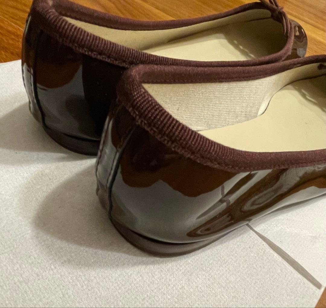 repetto ローヒールパンプス 晴雨兼用 38ブラウン 23.5㎝