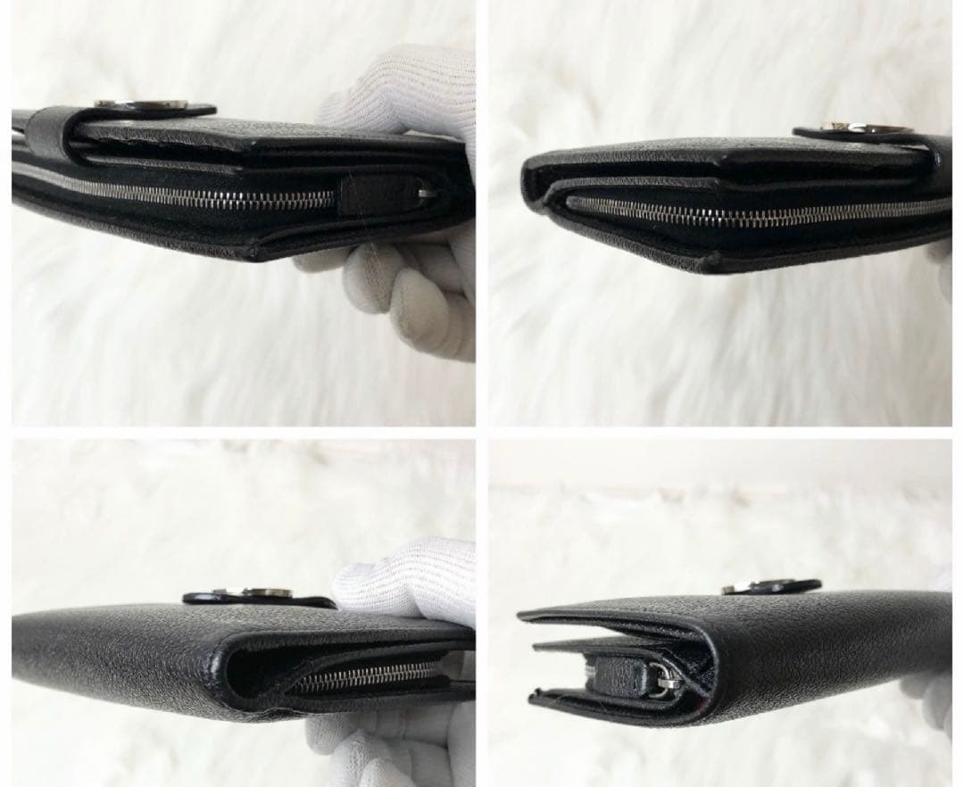 f*e様 【美品】BVLGARI 二つ折り財布 コローレ サークル ロゴ ブラッ