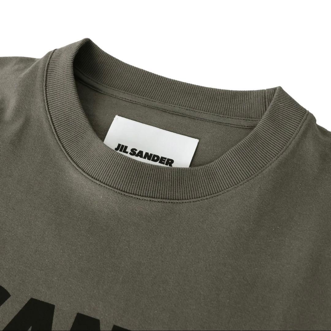 正規品　白ポーチ付き！　JIL SANDER 半袖ロゴTシャツ オリーブ