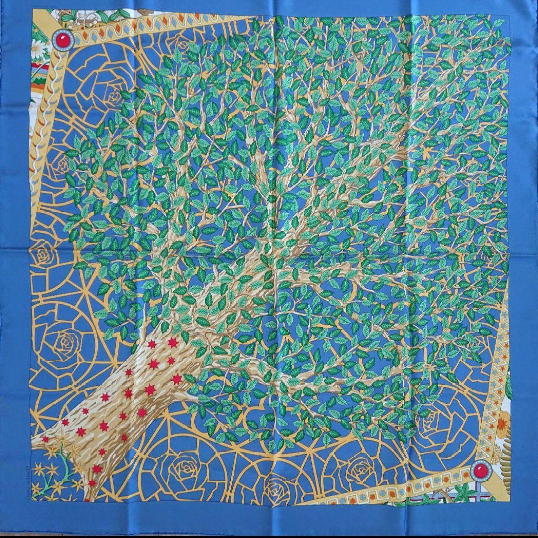 極美品！HERMES カレ90 AXIS MUNDI 世界中心軸 スカーフ