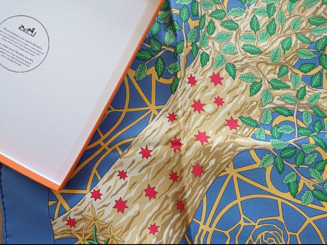 極美品！HERMES カレ90 AXIS MUNDI 世界中心軸 スカーフ