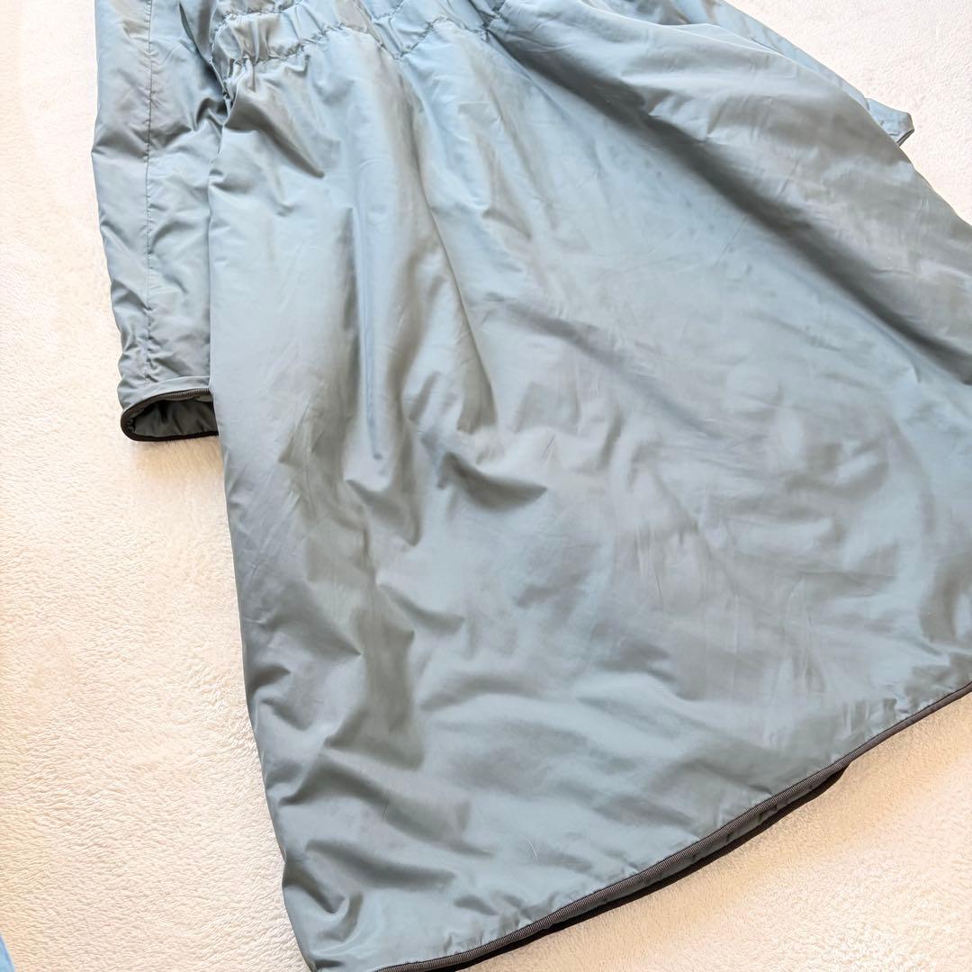 ❁45R/45rpm ナイロン中綿コート プリマロフト ロング丈リボン付き