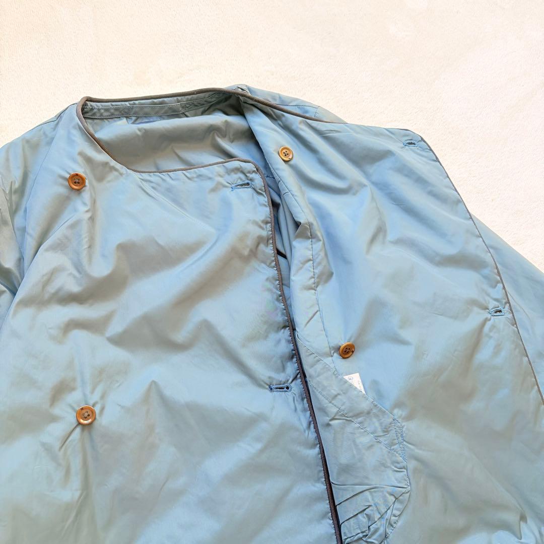 ❁45R/45rpm ナイロン中綿コート プリマロフト ロング丈リボン付き