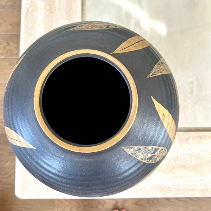 京焼　花瓶　壺　花器　アンティーク　骨董　ヴィンテージ 桐箱