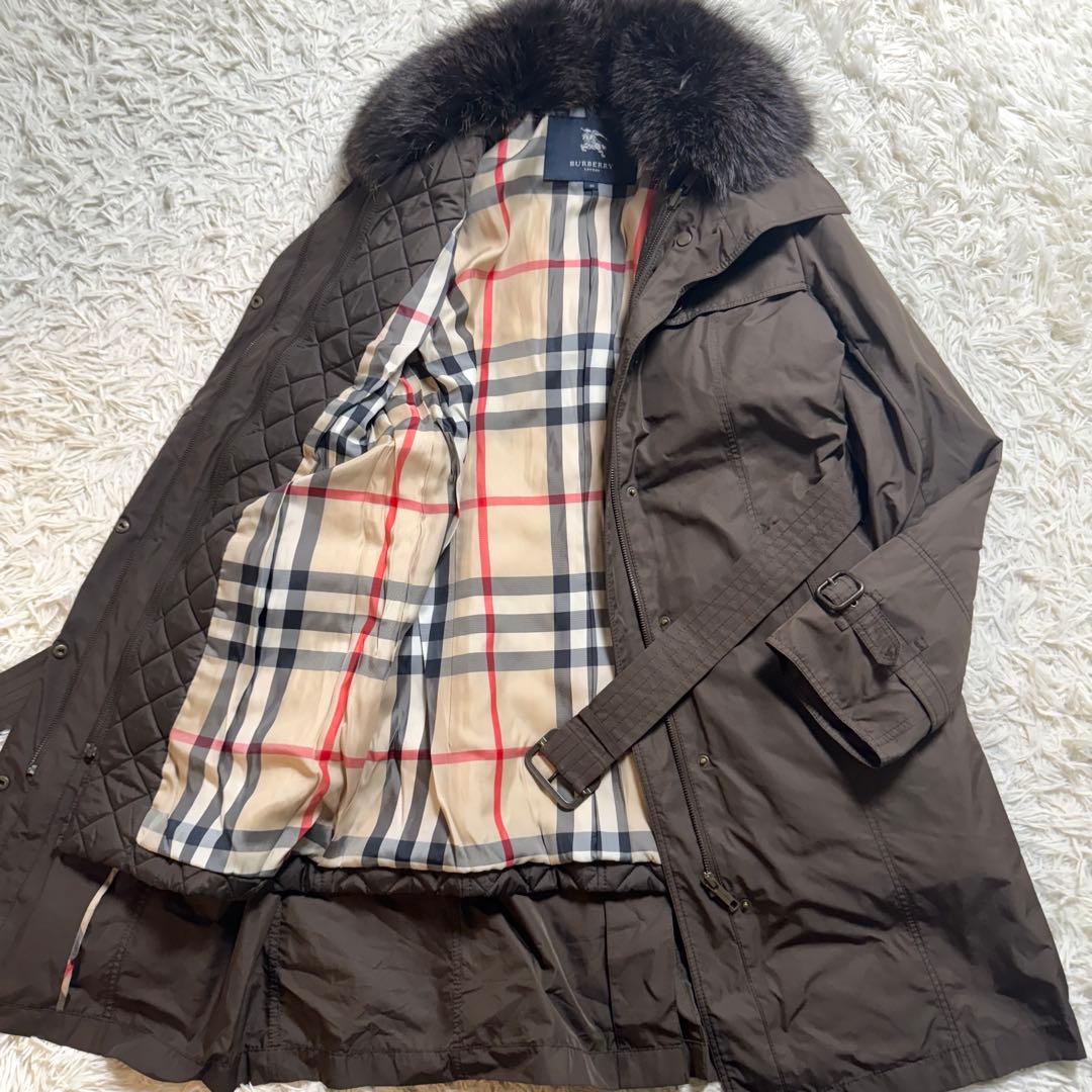 バーバリーロンドン 4WAY ロングコート　キルティングライナー　メガチェック