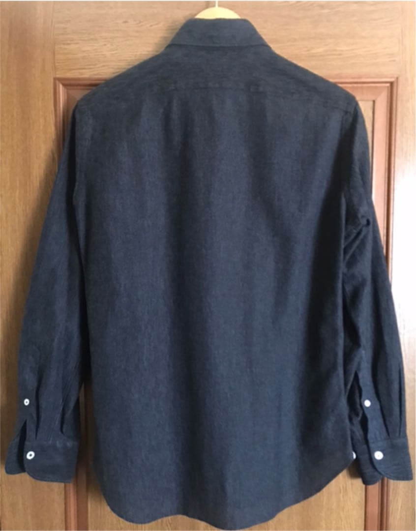 giannetto ジャンネット イタリア製シャツホリゾンタルカラー黒　試着のみ