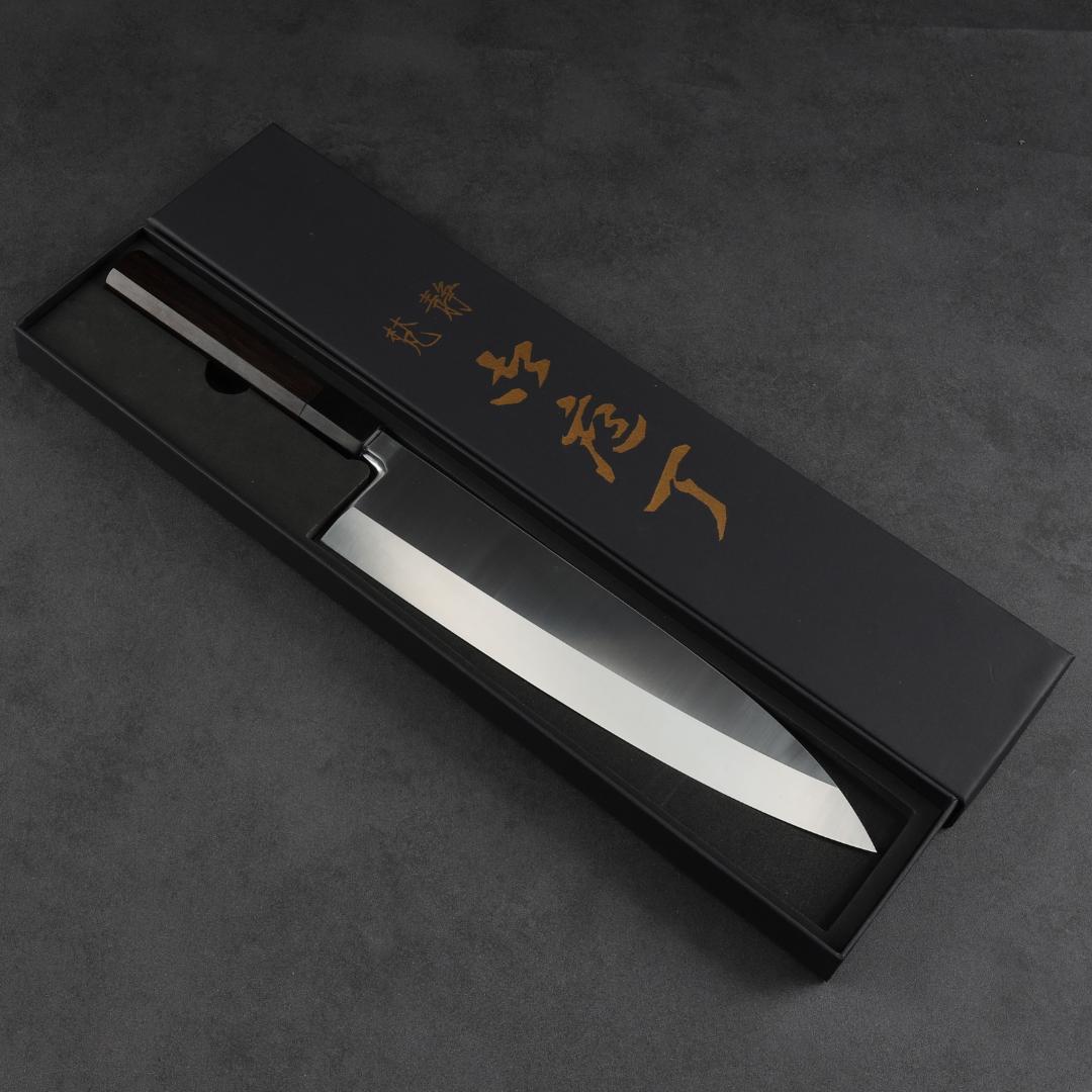 6766 限定セール 大出刃包丁 9寸 刺身包丁 本出刃 黒檀黒水牛角八角柄