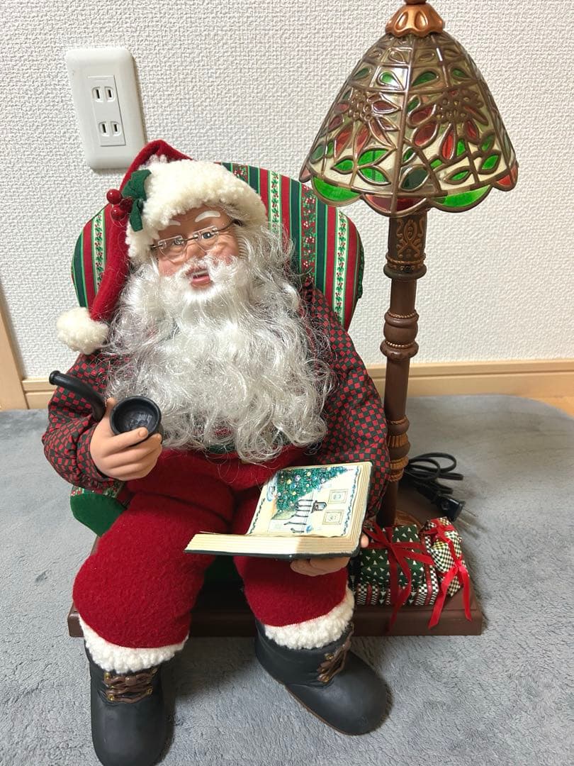 【お値下げ中】サンタクロースの置物 オルゴール付き　サンタ動きあり　　クリスマス