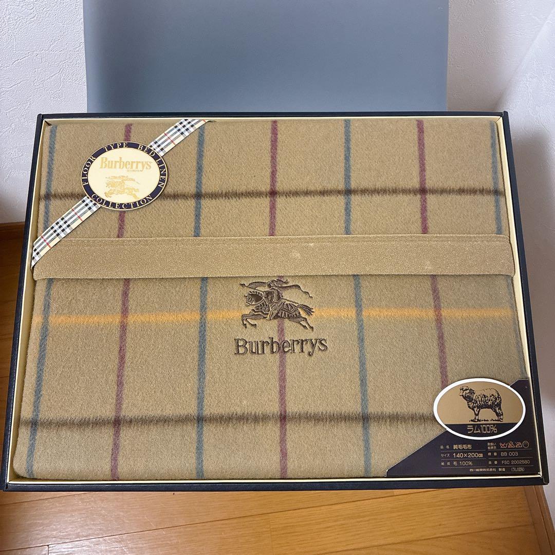 【BURBERRY × 西川産業】ラム100％ブランケット（日本製）純毛毛布