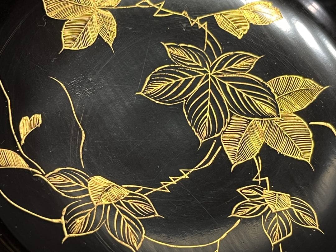 極上　輪島塗　沈金蒔絵　煮椀　吸物椀　四客　木製