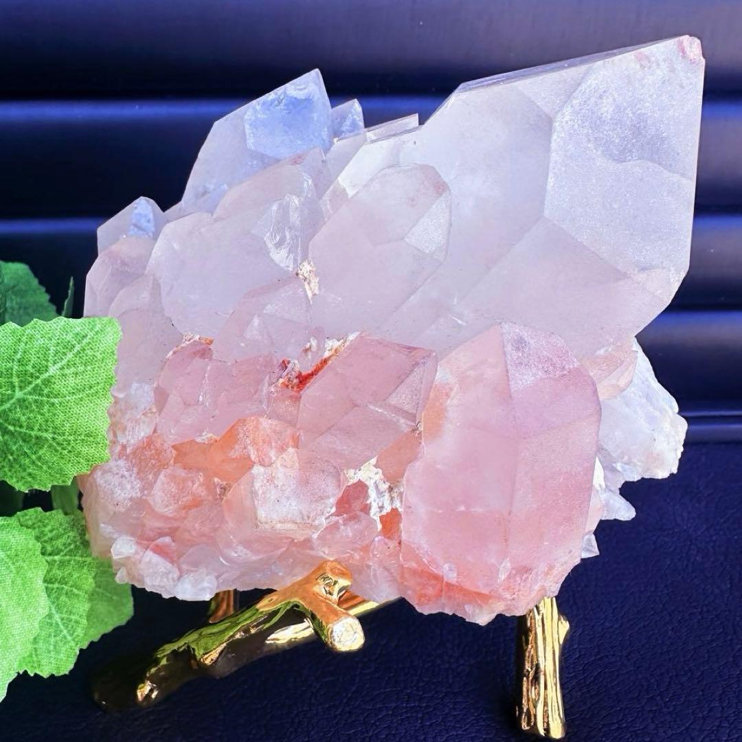 爆アレ❗️可愛いピンク♡超綺麗マダガスカル産パイナップルピンククラスターA1514