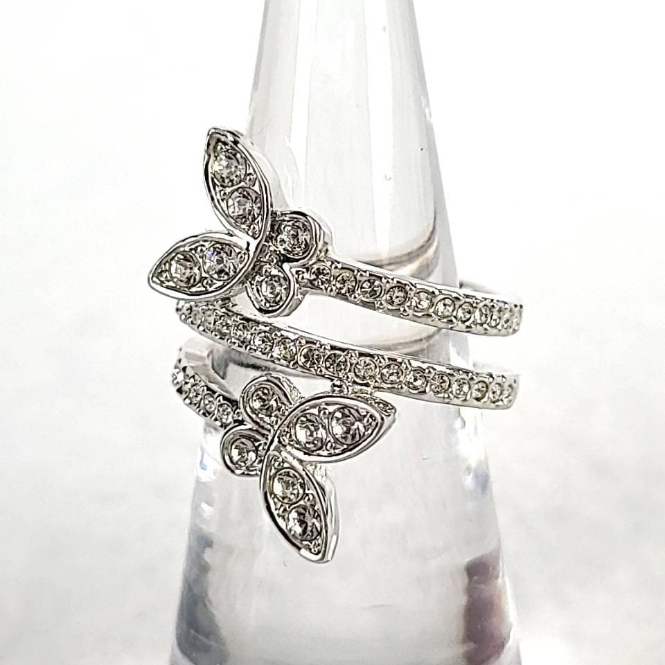 ▽極上品▽スワロフスキー　リング　指輪　ナイチンゲール　バタフライ　52 11号