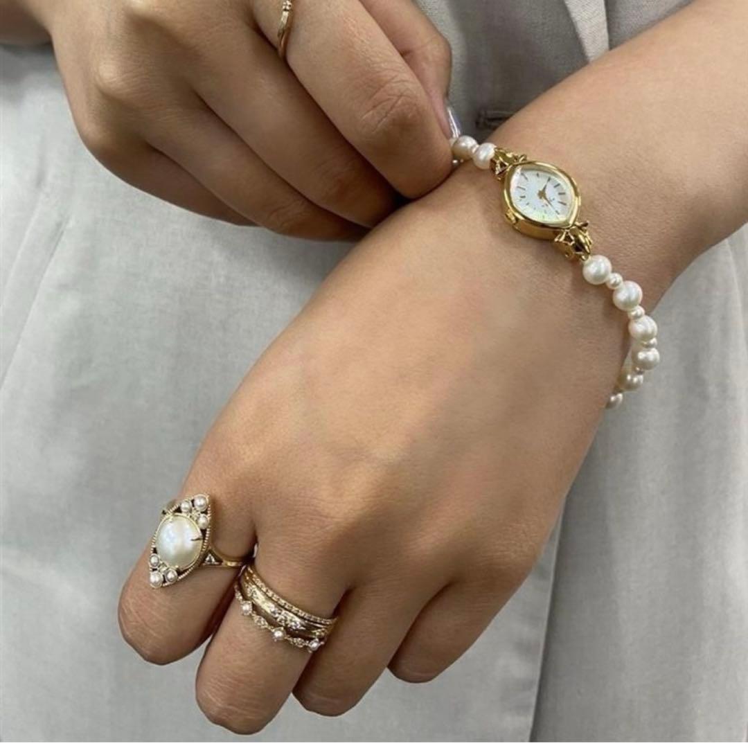 agete K10パールリング