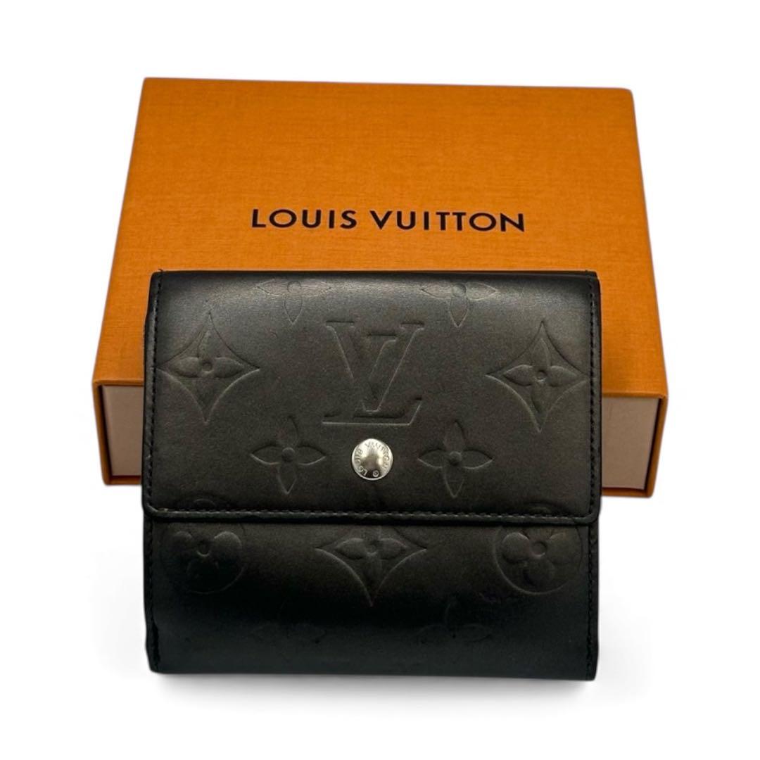 【美品】ルイヴィトン Wホック財布 モノグラム マット 3つ折り財布