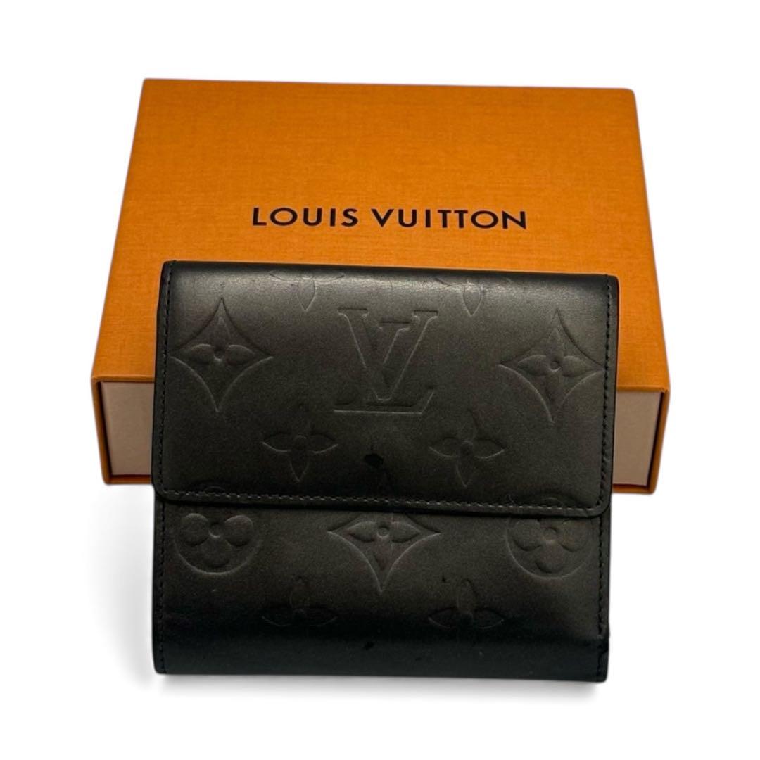 【美品】ルイヴィトン Wホック財布 モノグラム マット 3つ折り財布