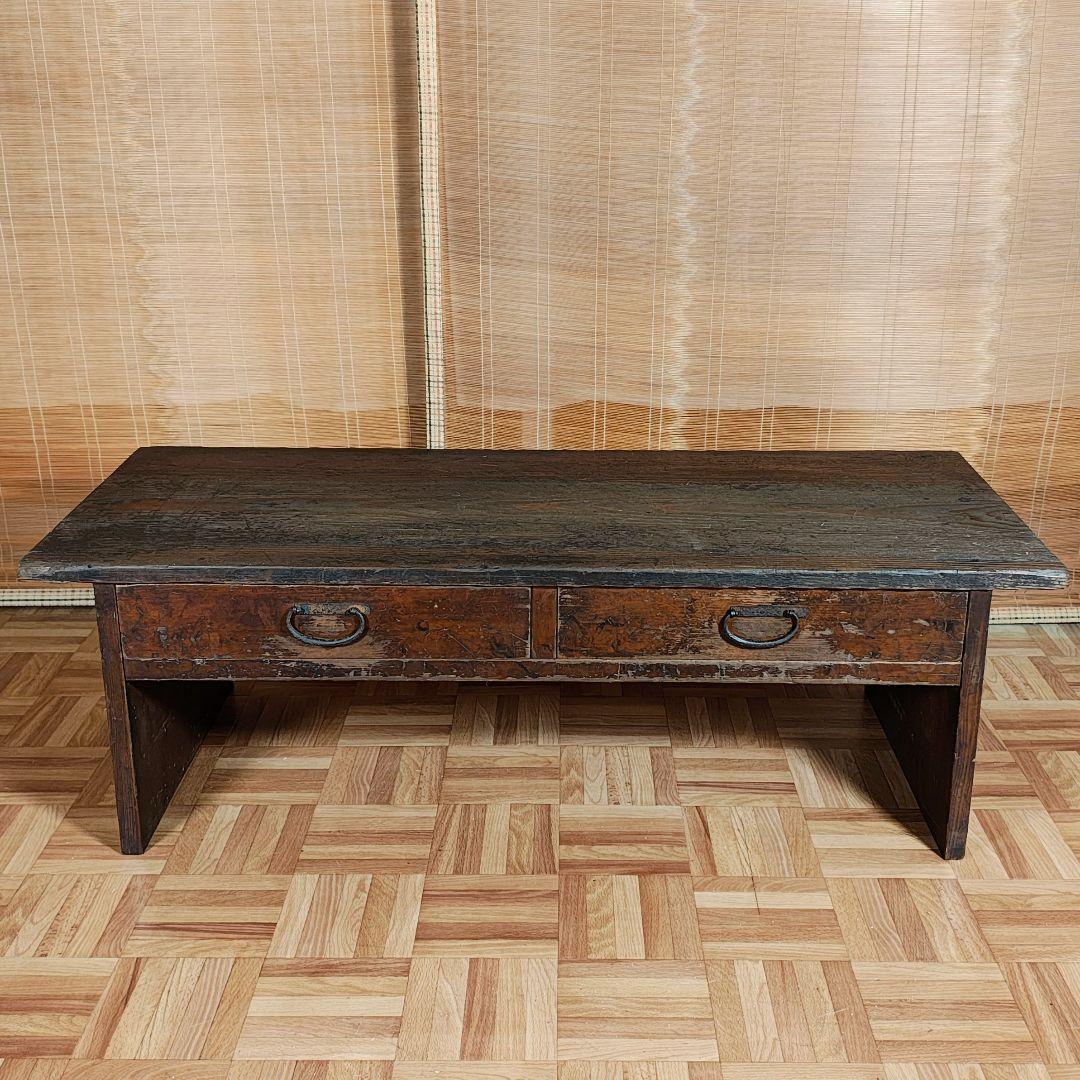 文机　小引き出し　座卓　昭和レトロ　古家具