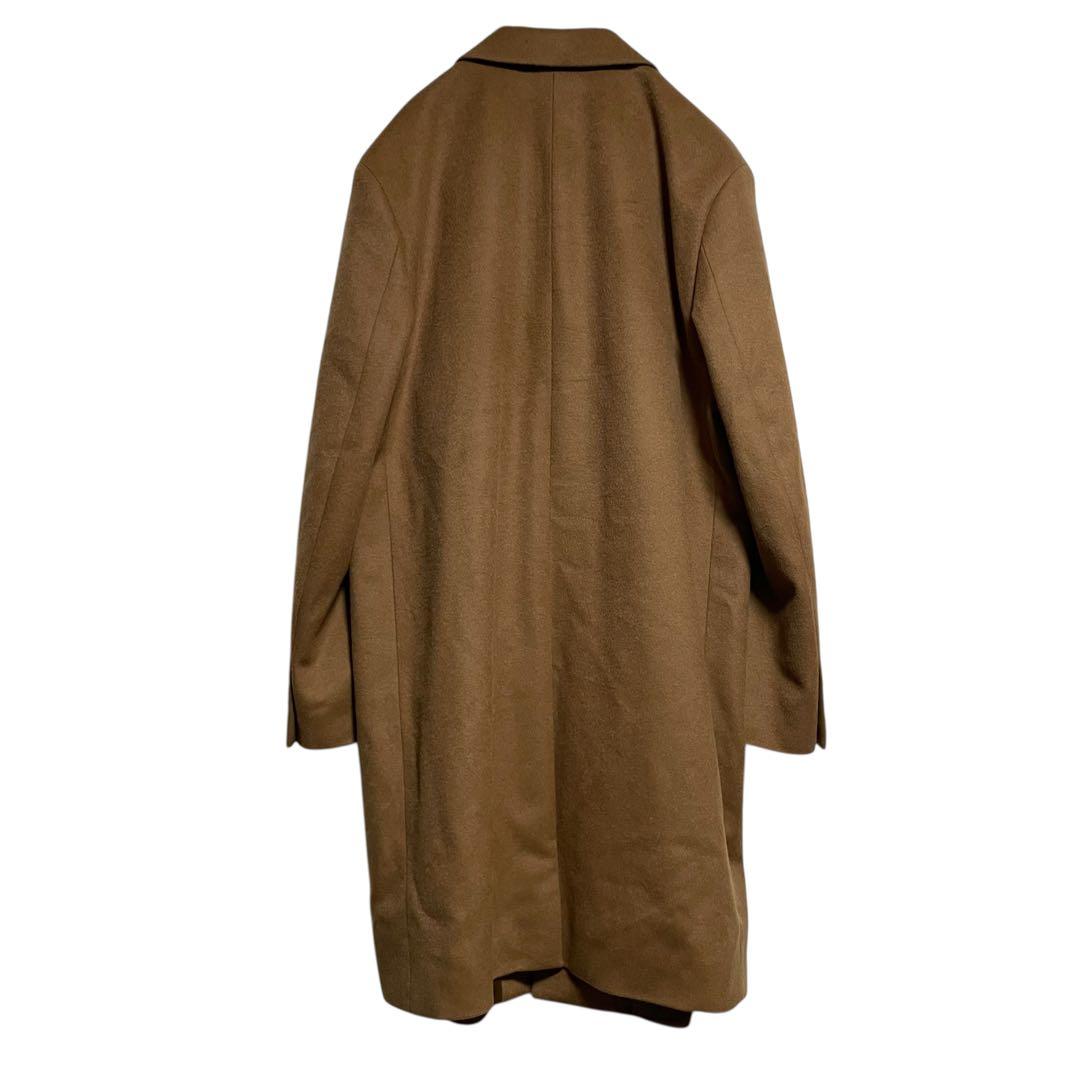 2025AW×カシミヤ混【UNIQLO】美品ロングチェスターコート キャメルXL