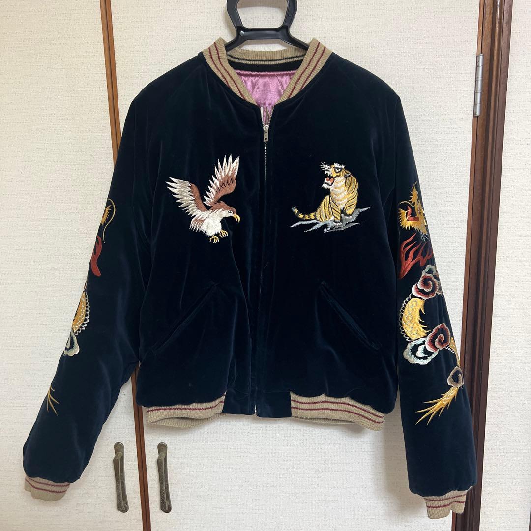 東洋別珍スカジャンOkinawa 虎×鷹