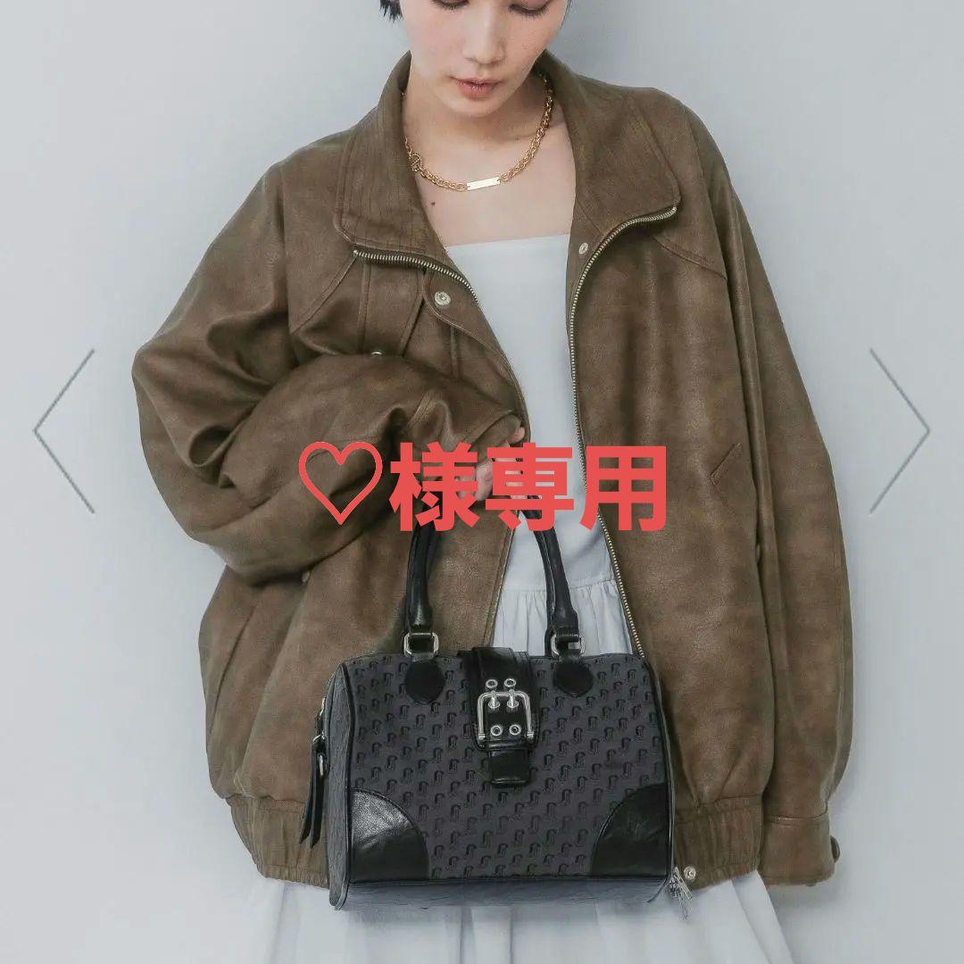 【♡】JEANASIS　ヴィンテージレザーBIGブルゾン ブラウン