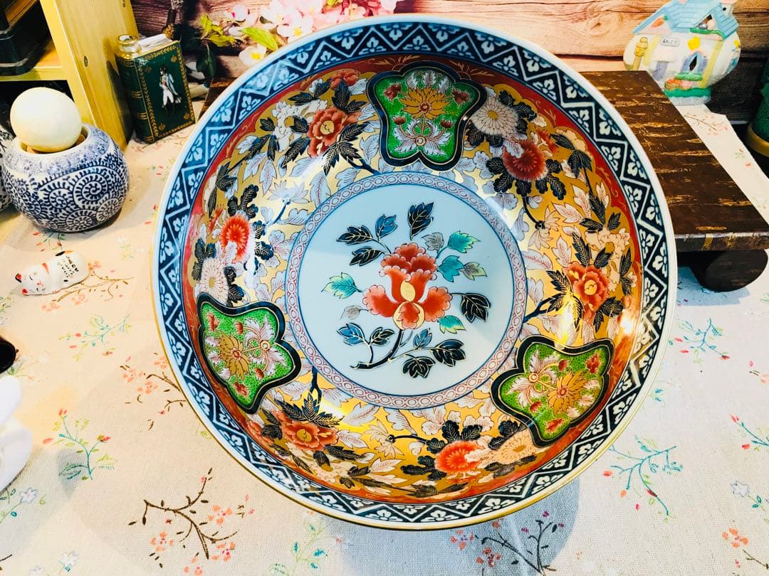 昭和其泉 世那大平 金彩　大鉢　金魚鉢　未使用