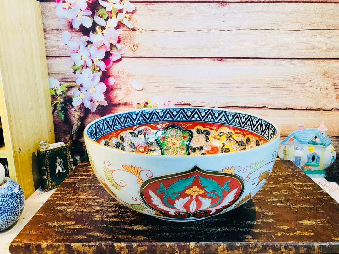 昭和其泉 世那大平 金彩　大鉢　金魚鉢　未使用