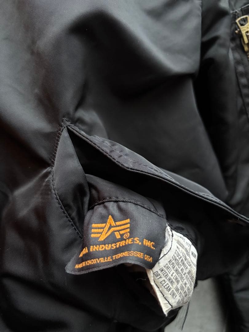 90s USA製　ALPHA MA-1 フライトジャケット　Mサイズ　ブラック