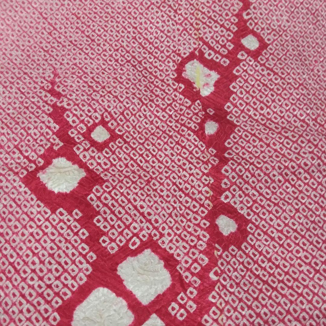 正絹☆本総絞り☆枝梅を背景に貝桶や貝合わせが雅な趣を漂わせる7歳七五三向け祝い着