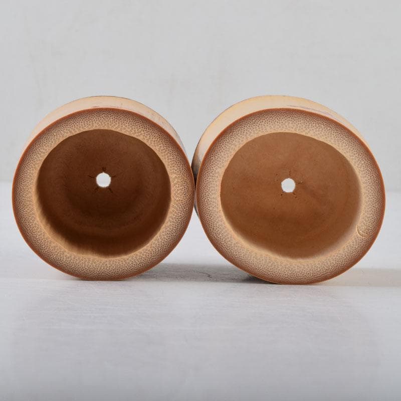 茶道具　黒田正玄作　松竹梅　竹蓋置　一双　表千家十三代即中斎極め箱　V　8698