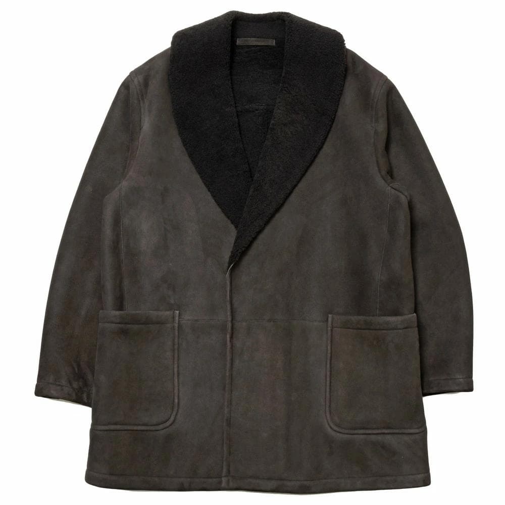 【Sランク】COMOLI (コモリ) シープスキンショールカラーコート　サイズ2