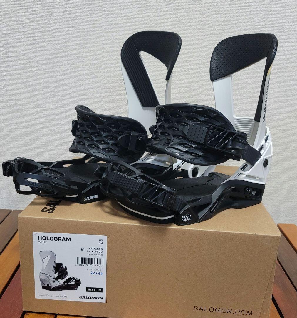 【美品】Salomon Hologram ビンディング M ホワイト ブラック