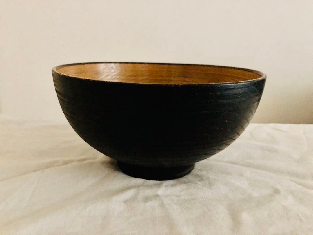 m*8様 【新品同様・未使用希少】三谷龍二　黒漆白漆　ボウル　椀　15cm