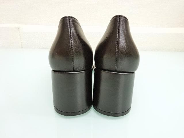 【新品】GRISE6cmレザーオブリークハイバンプパンプス 23cm 黒