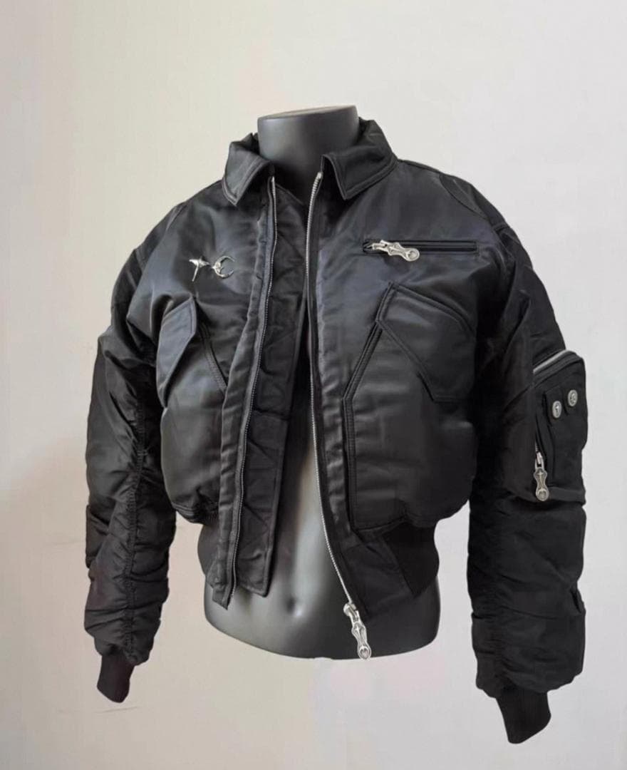 Thug clubブラック MA-1 フライトジャケット 1 M